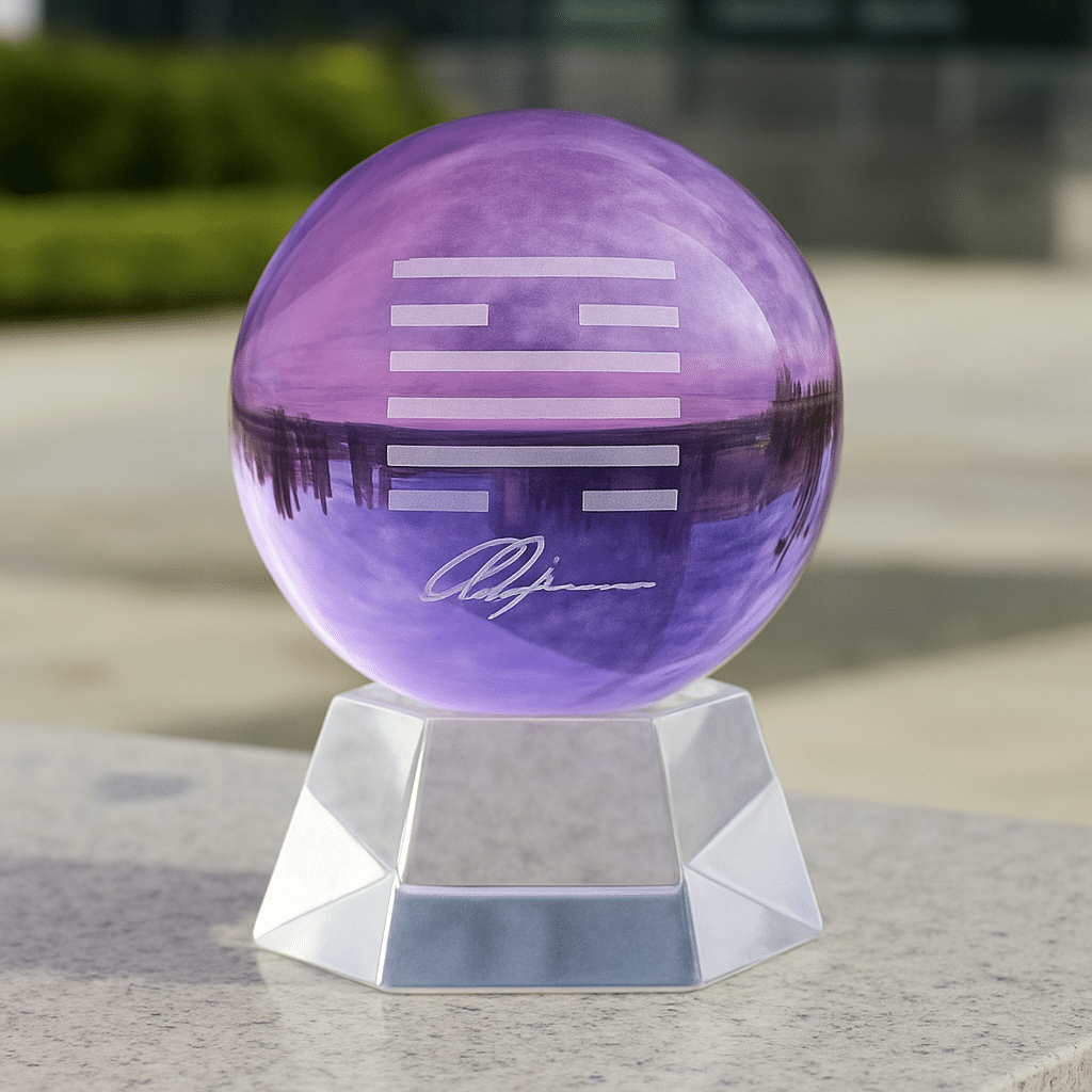 Purple Energized Crystal Ball - Power - 12cm