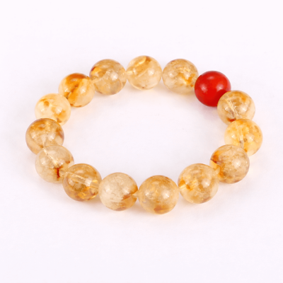 Golden Abundance Qi Bracelet - Large - 10mm/12mm 18cm with Larger Beads